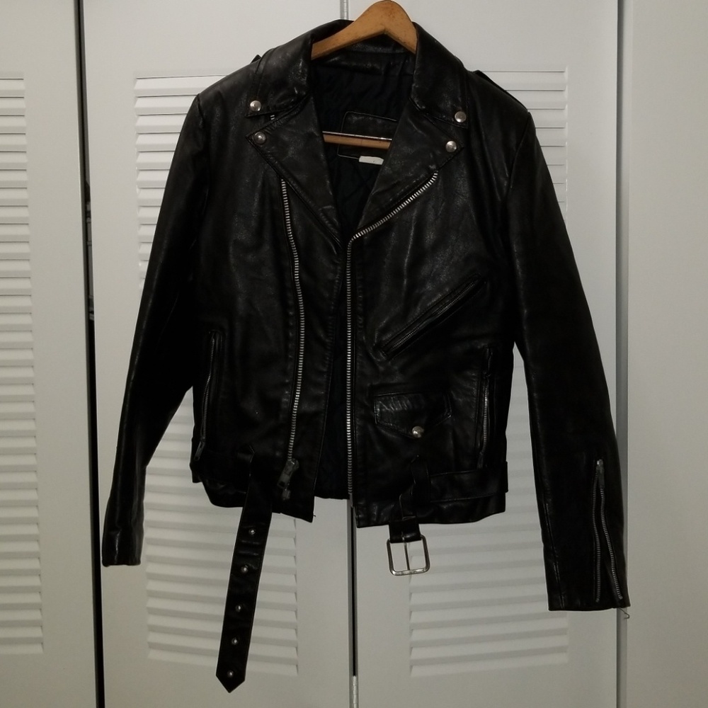 Lined Black Biker Jacket